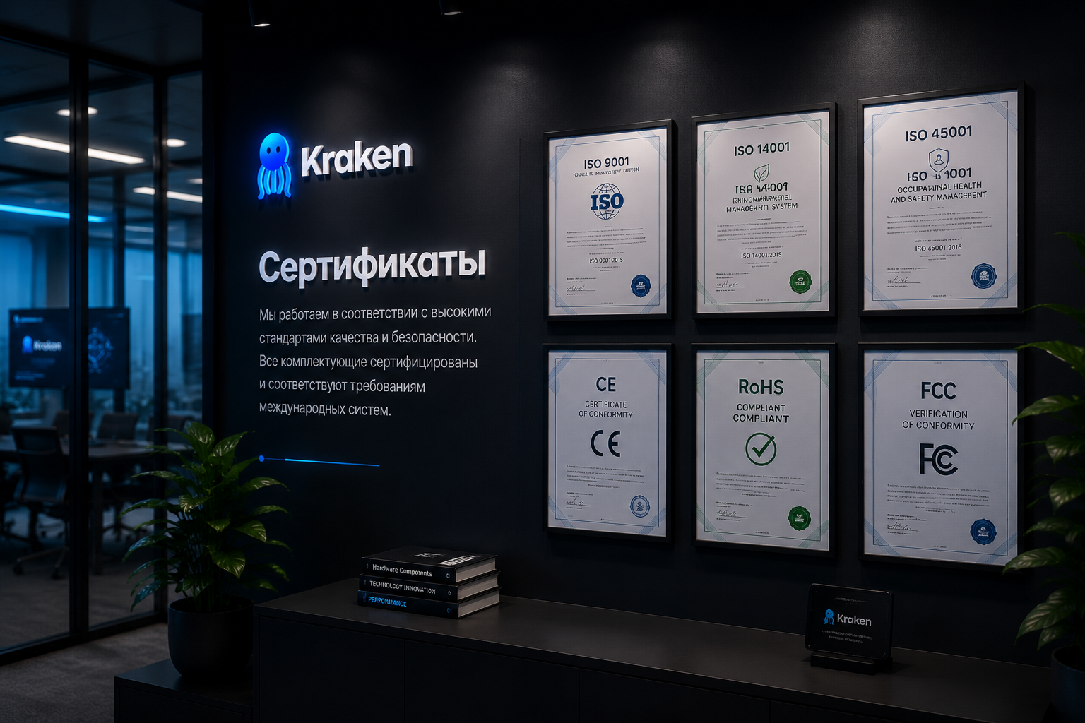 Сертификаты и документы Kraken